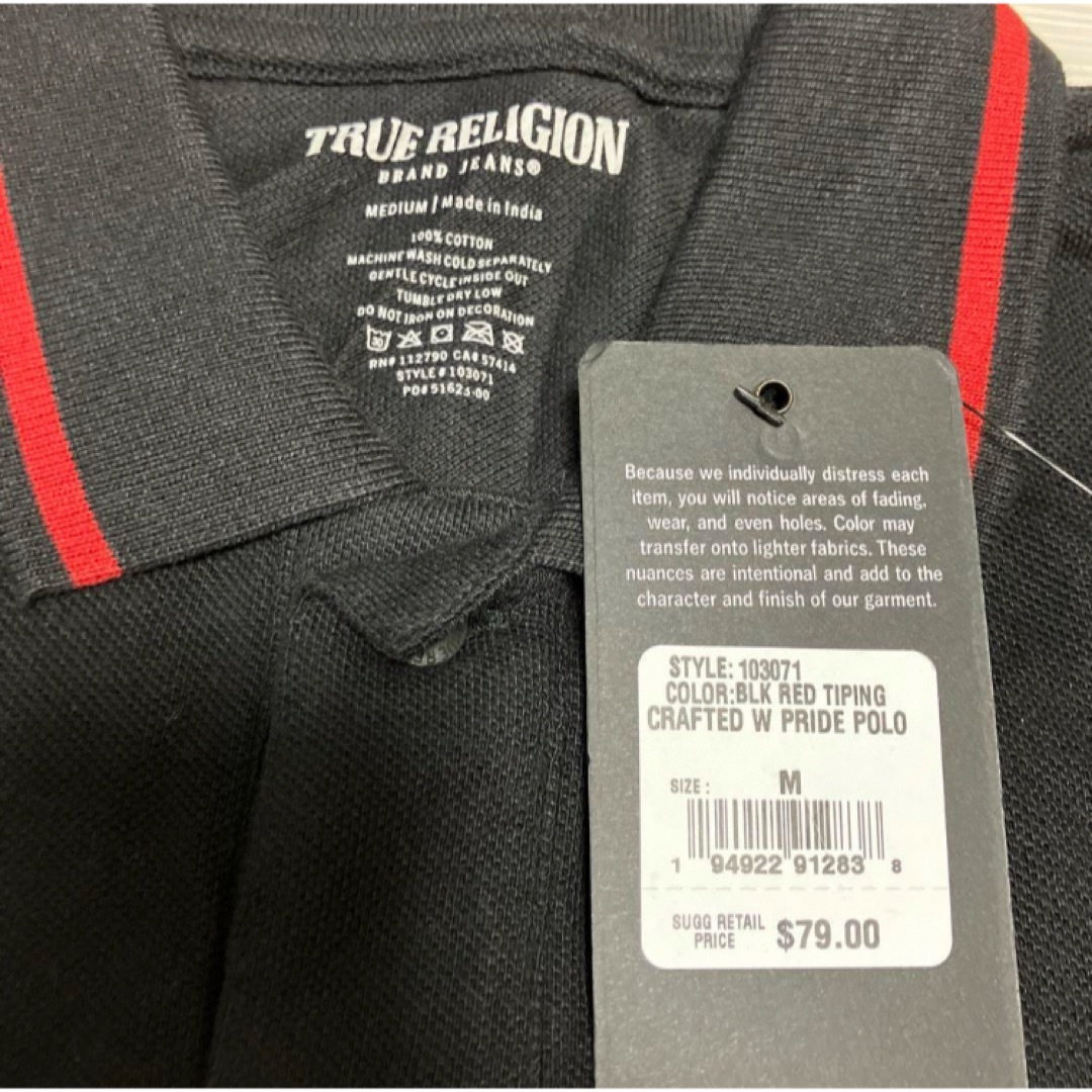 True Religion(トゥルーレリジョン)の送料無料 新品 TRUE RELIGION CRAFTED W PRIDE ポロ メンズのトップス(ポロシャツ)の商品写真