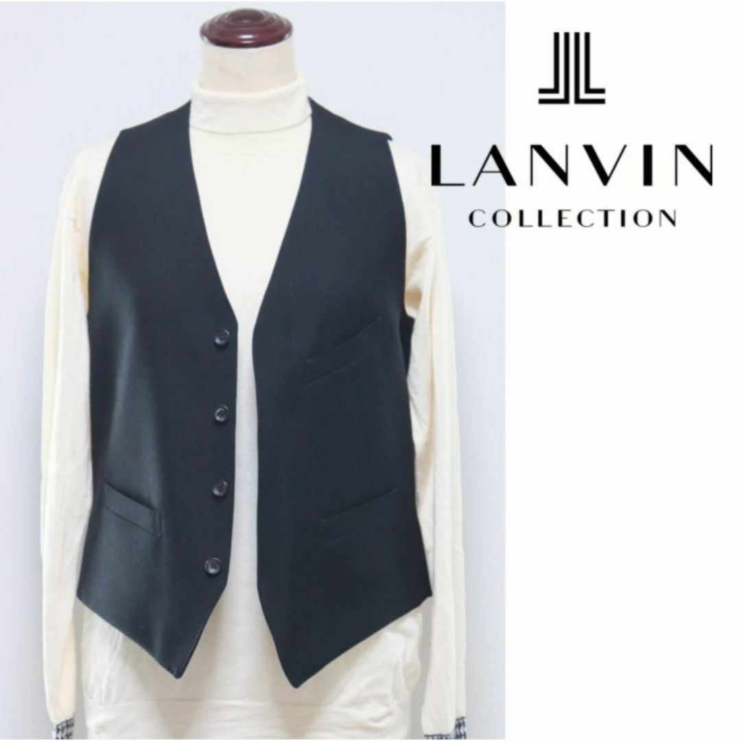 新品【ランバン コレクション】羊毛カシミヤ混 スーツベスト 新品【ランバン コレクション】羊毛カシミヤ混 スーツベスト