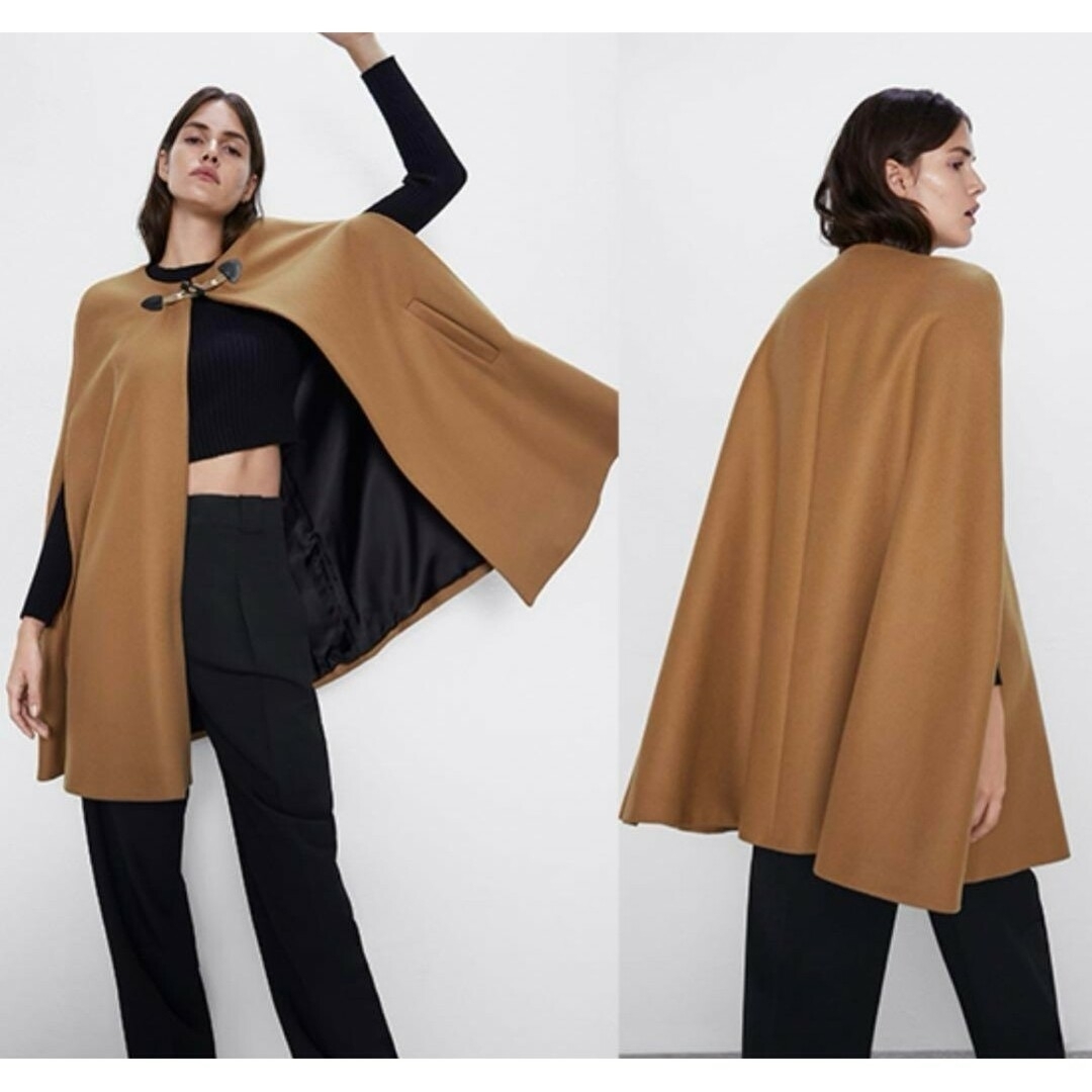ZARA - 極美品 ♡ ZARA MANTECO ケープ ポンチョ ウール マント ZARA - 極美品 ♡ ZARA MANTECO ケープ ポンチョ ウール マント