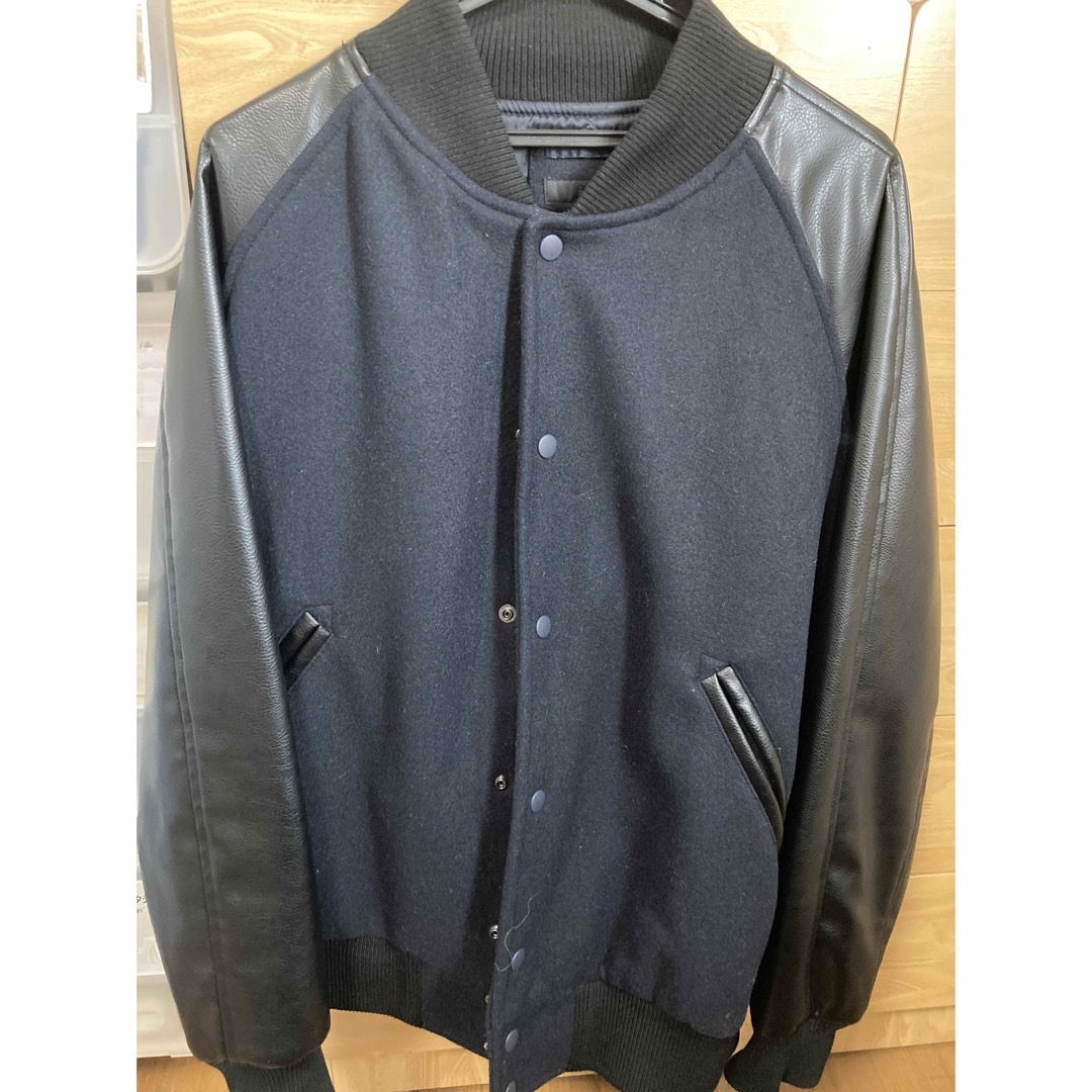 UNIQLO - ユニクロ スタジャン美品 ネイビーブラックXLの通販 UNIQLO - ユニクロ スタジャン美品 ネイビーブラックXLの通販