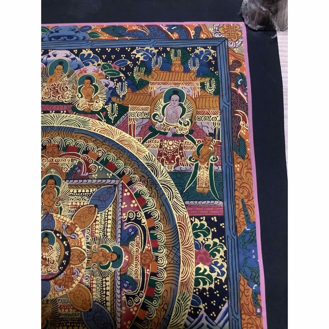 《 チベット密教　新品　1点物 》 手描き　曼荼羅　仏陀　釈迦　仏画　仏教　f1