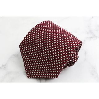 エルメネジルドゼニア(Ermenegildo Zegna)のエルメネジルドゼニア ブランド ネクタイ シルク コットン 小紋柄 総柄 PO メンズ レッド Ermenegildo Zegna(ネクタイ)