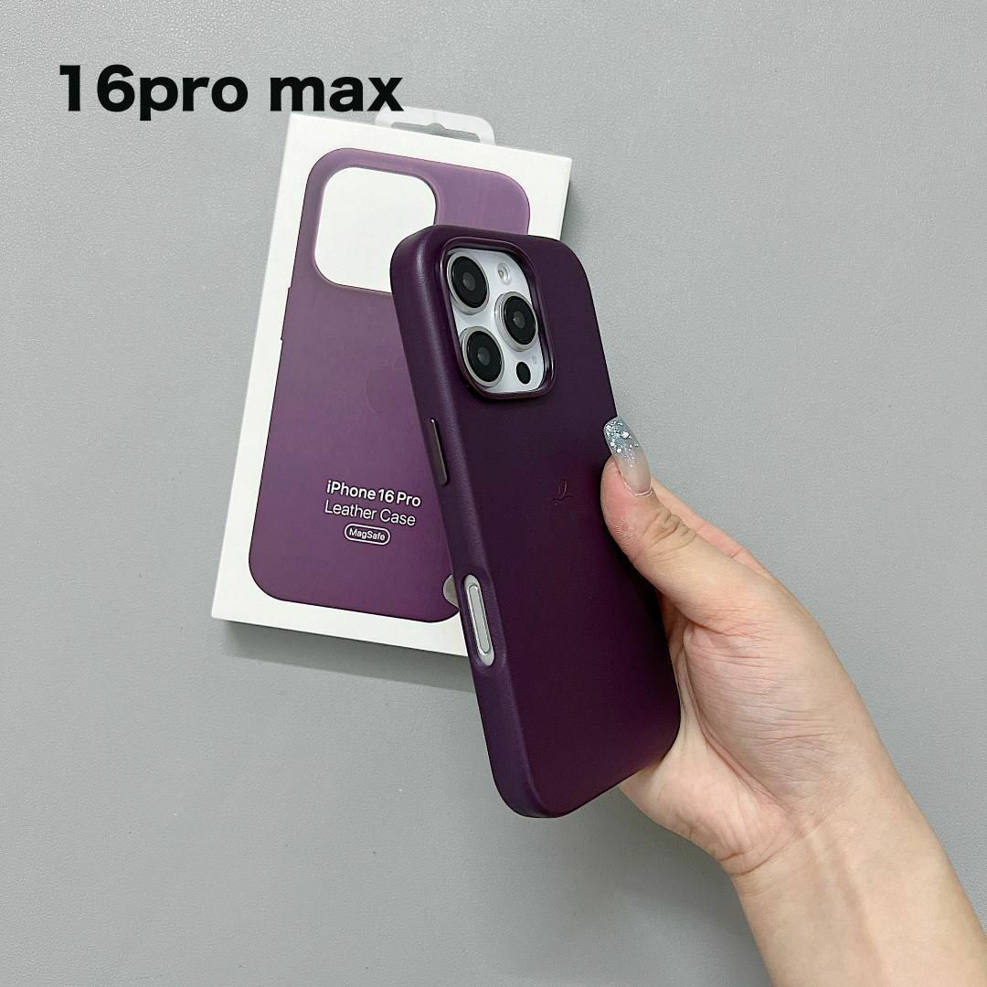 新品】純正互換品 iPhone16promax ケースレザーケース パープル 新品】純正互換品 iPhone16promax ケースレザーケース パープル