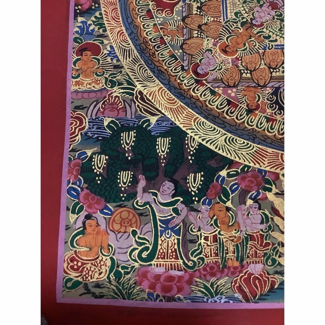 チベット密教 新品 1点物 》 手描き 曼荼羅 仏陀 釈迦 仏画 仏教 f7 チベット密教 新品 1点物 》 手描き 曼荼羅 仏陀 釈迦 仏画 仏教 f7