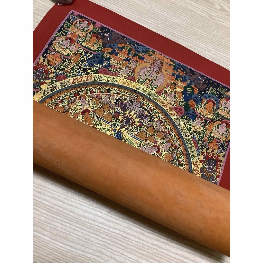 チベット密教 新品 1点物 》 手描き 曼荼羅 仏陀 釈迦 仏画 仏教 f7 チベット密教 新品 1点物 》 手描き 曼荼羅 仏陀 釈迦 仏画 仏教 f7