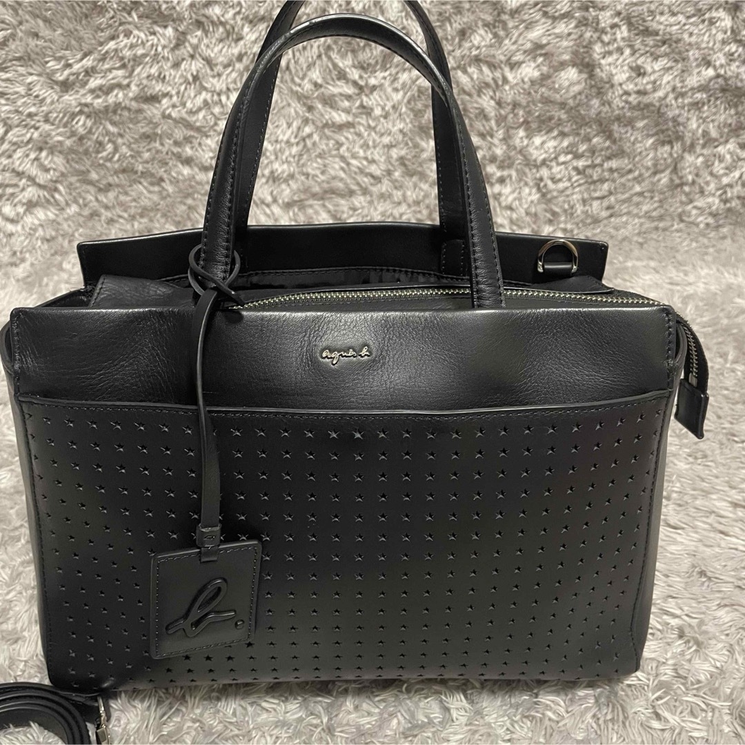 極美品 アニエスベー ショルダー 2WAY トートバッグ パンチング 極美品 アニエスベー ショルダー 2WAY トートバッグ パンチング