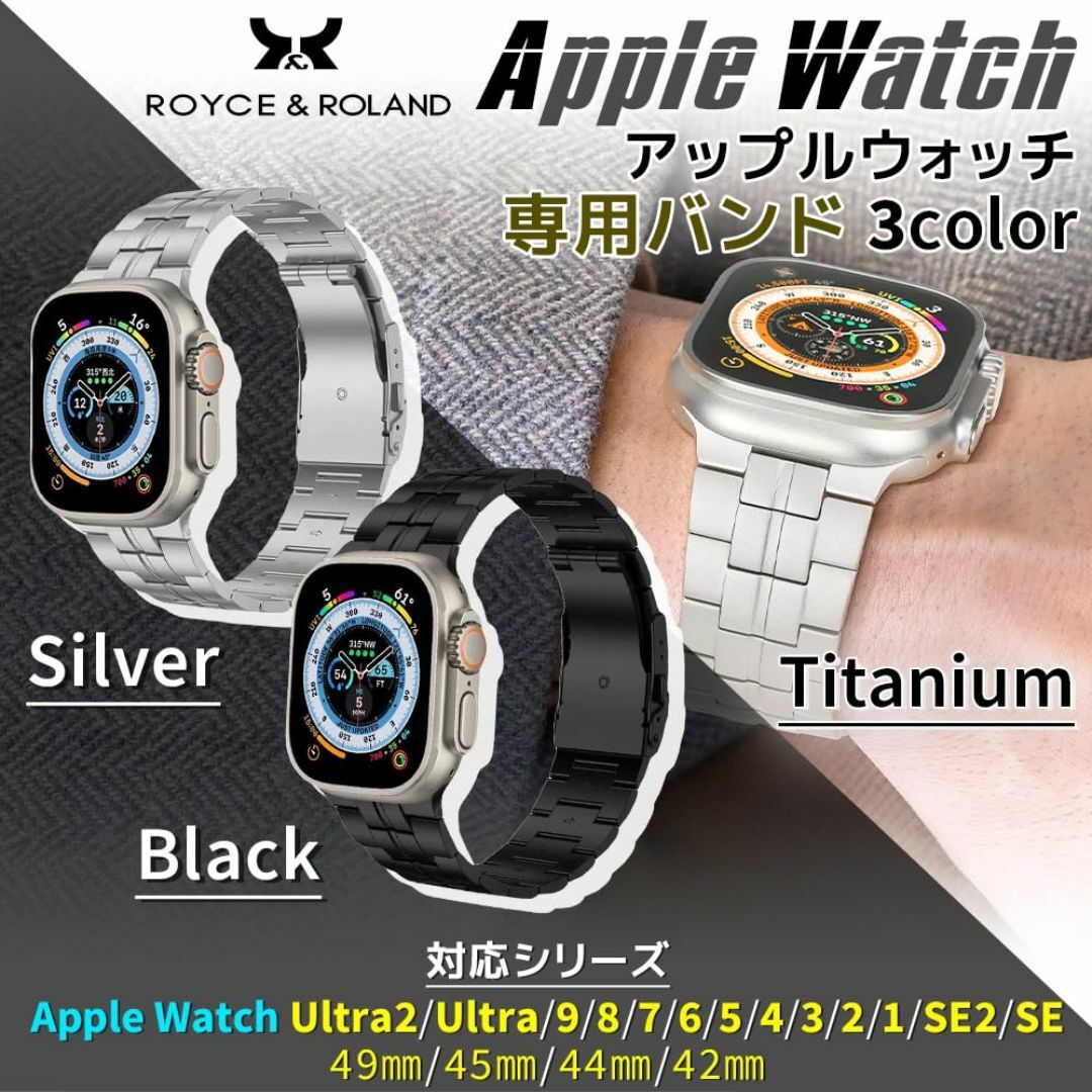 色:ブラック】Royce&Roland Apple watch バンド Ultの通販 by 色:ブラック】Royce&Roland Apple watch バンド Ultの通販 by