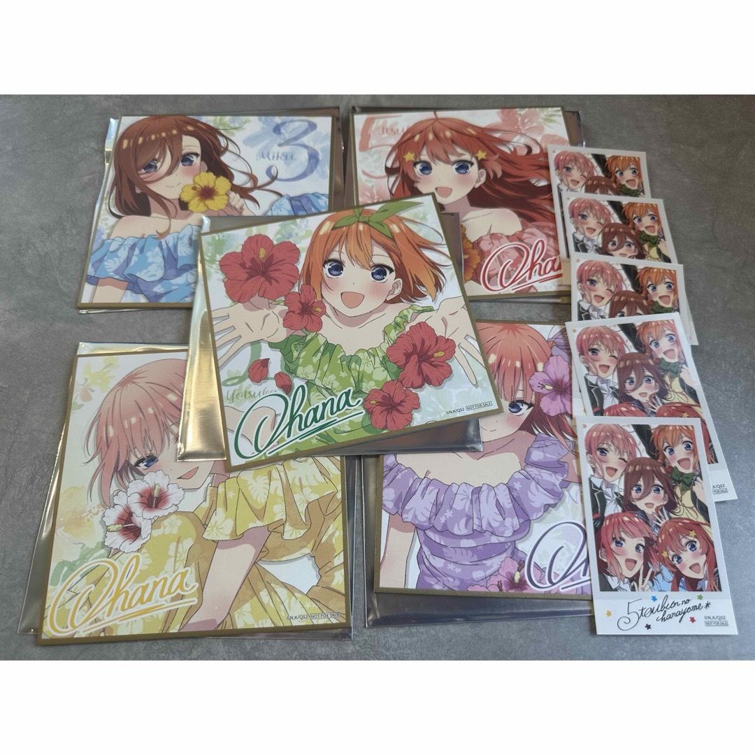 全5種類 色紙5枚 ステッカー5枚 映画 五等分の花嫁 入場 全5種類 色紙5枚 ステッカー5枚 映画 五等分の花嫁 入場