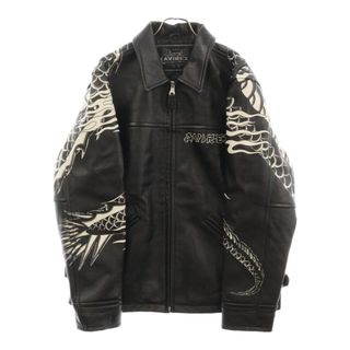極美品□AVIREX【M】シープスキン レザージャケット 硬かっ 極美品□AVIREX【M】シープスキン レザージャケット 硬かっ