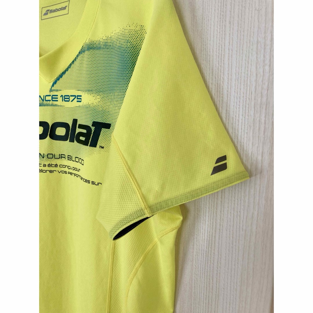 Babolat(バボラ)のBabolaTのテニスウェア（Tシャツ）｜イエロー スポーツ/アウトドアのテニス(ウェア)の商品写真