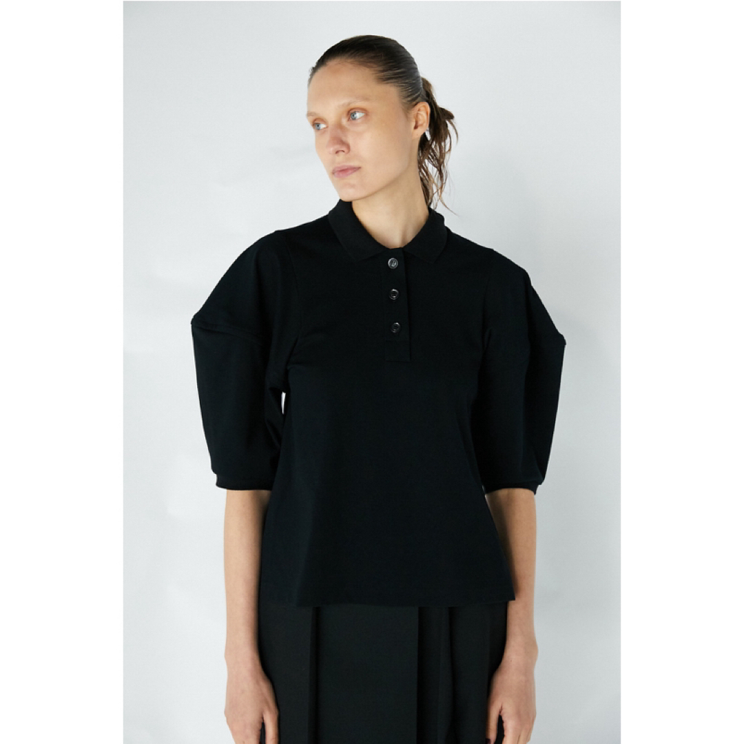 ENFOLD - ENFOLD ストレッチカノコ 立体スリーブポロSHIRT ENFOLD - ENFOLD ストレッチカノコ 立体スリーブポロSHIRT