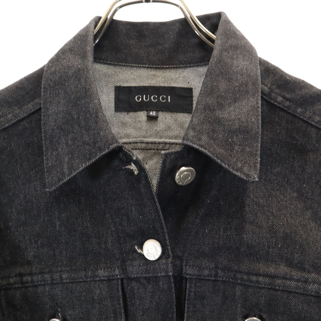 GUCCI - グッチ イタリア製 デニムジャケット 40 ブラック GUCCI GUCCI - グッチ イタリア製 デニムジャケット 40 ブラック GUCCI