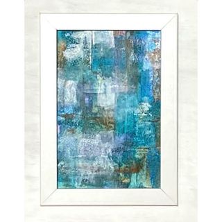 記憶 絵画 抽象画 原画 アートポスター キャンバス 北欧 インテリア ブルー系(絵画/タペストリー)