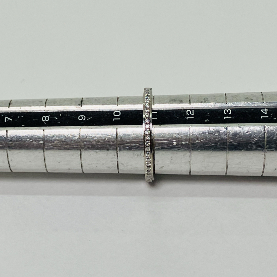 美品 上品 K18WG ダイヤモンド ハーフ エタニティリング D:0.09 美品 上品 K18WG ダイヤモンド ハーフ エタニティリング D:0.09