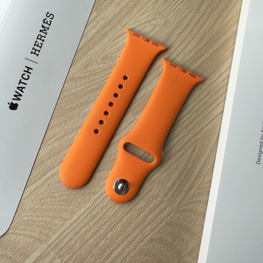 2007 Apple Watch エルメス オレンジ ラバー スポーツバンド 2007 Apple Watch エルメス オレンジ ラバー スポーツバンド