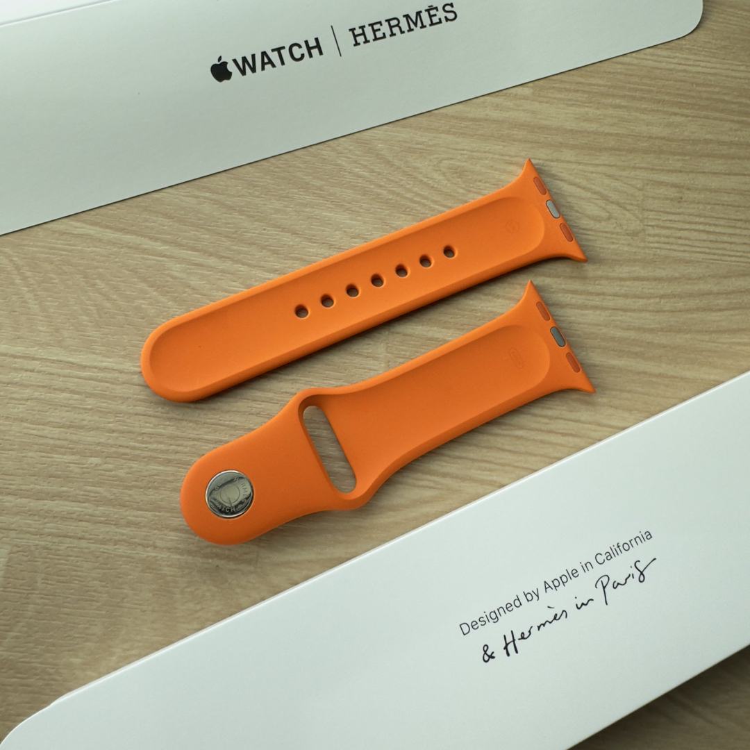 2007 Apple Watch エルメス オレンジ ラバー スポーツバンド 2007 Apple Watch エルメス オレンジ ラバー スポーツバンド