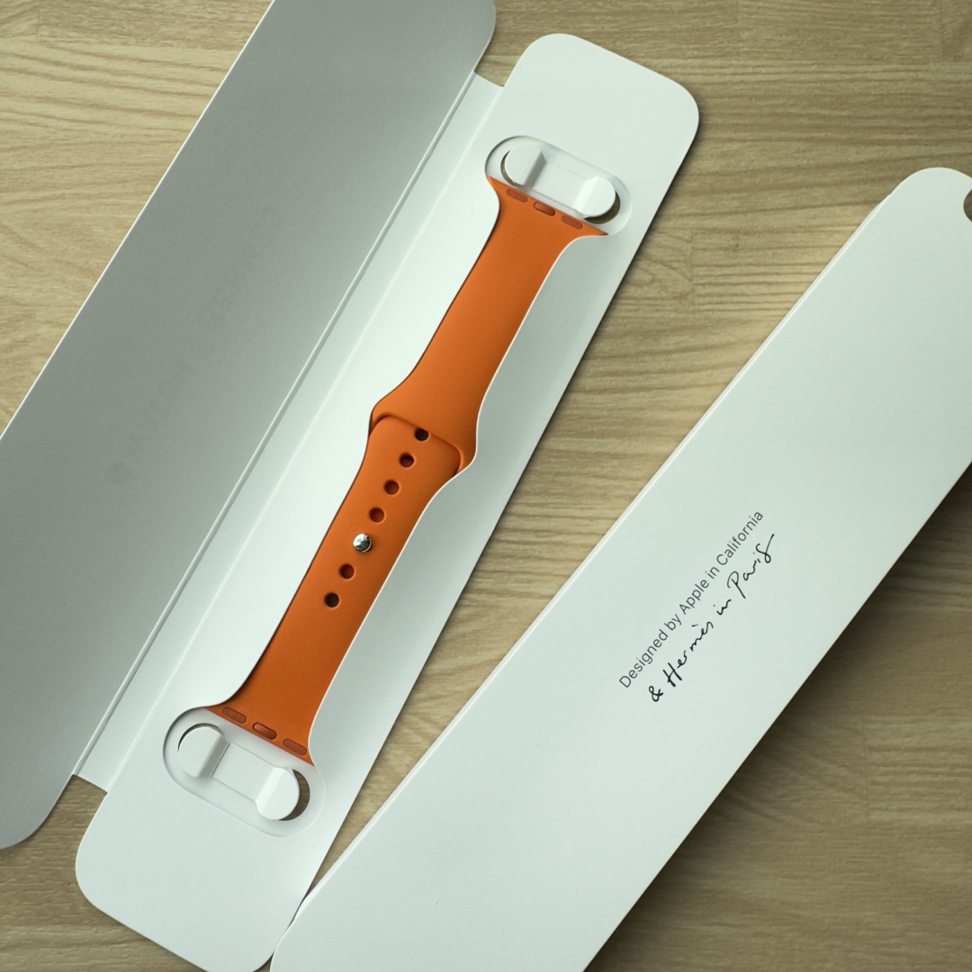 2007 Apple Watch エルメス オレンジ ラバー スポーツバンド 2007 Apple Watch エルメス オレンジ ラバー スポーツバンド