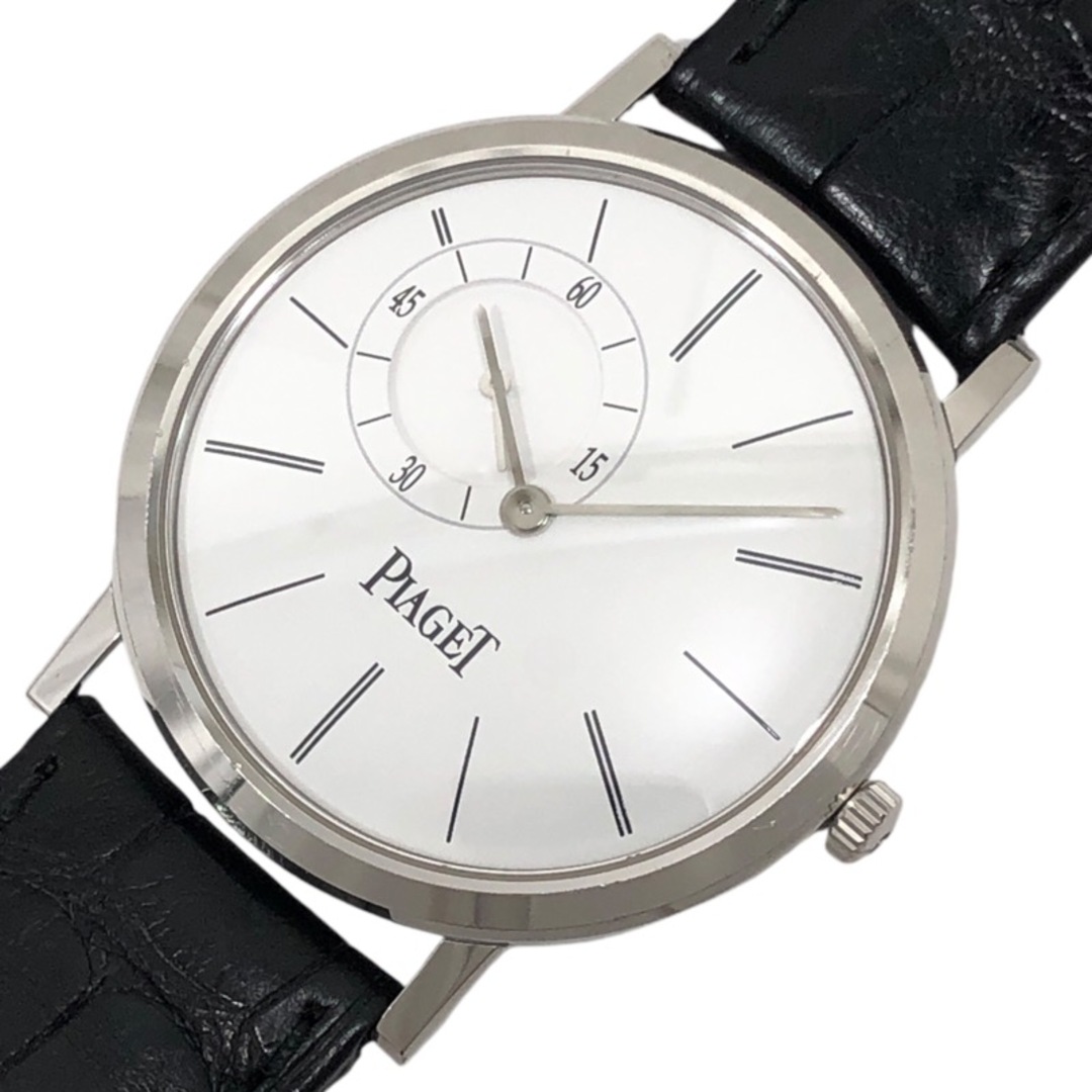 PIAGET - 　ピアジェ PIAGET アルティプラノ P10411 ホワイト K18WG/レザーストラップ メンズ 腕時計
