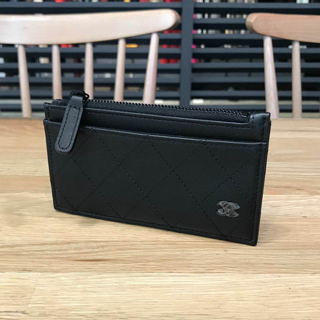 CHANEL - 新品未使用 シャネル 入手困難 マトラッセ フラグメントケース レザー ブラック