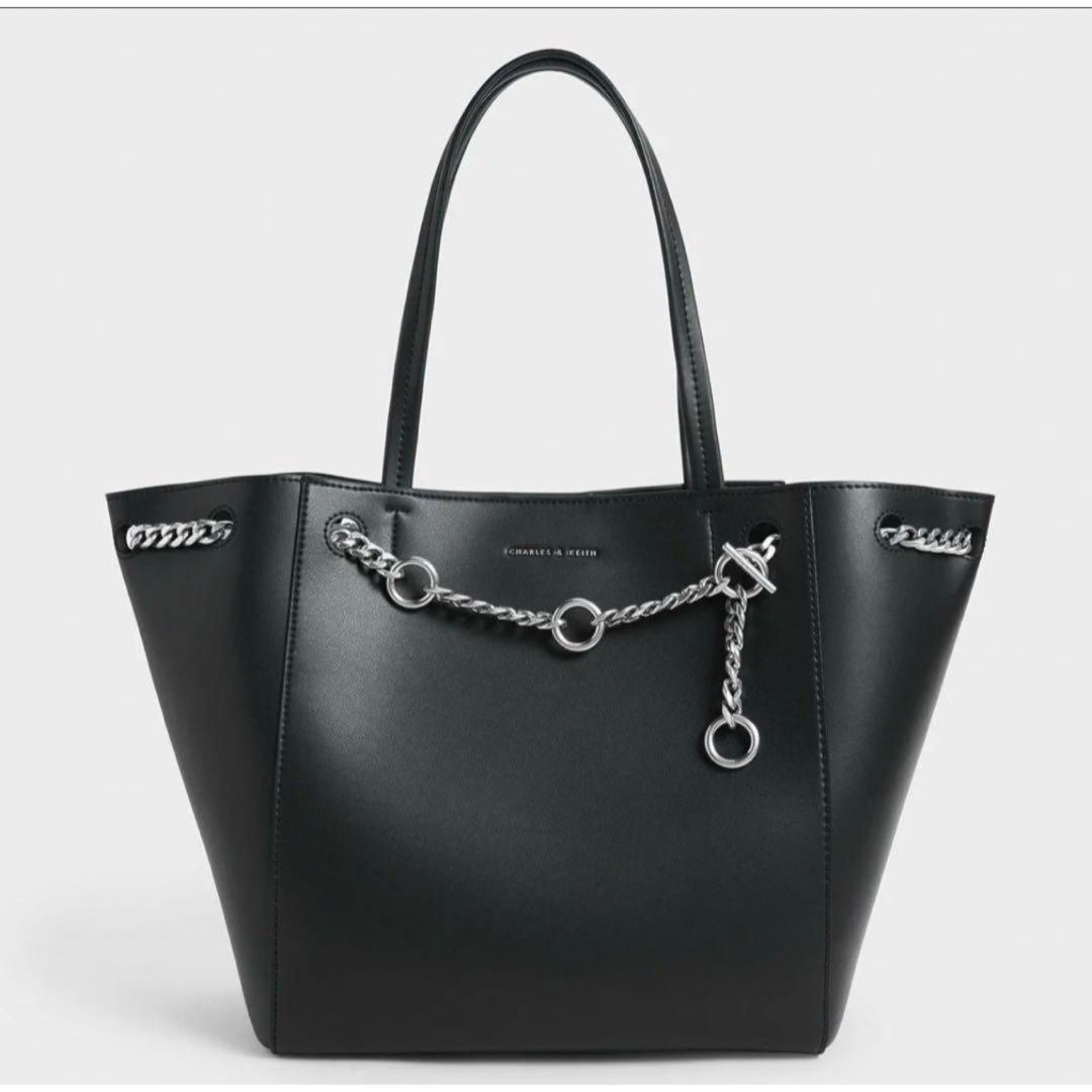 Charles&Keith Minta ミンタ チェーンエンベリッシュドトート Charles&Keith Minta ミンタ チェーンエンベリッシュドトート