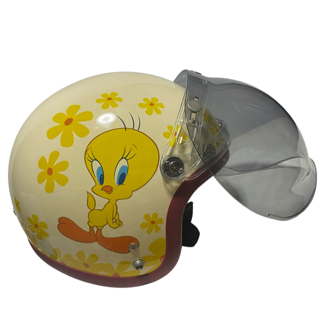 Tweety トゥイーティー ジェットヘルメット&シールドセットの Tweety トゥイーティー ジェットヘルメット&シールドセットの