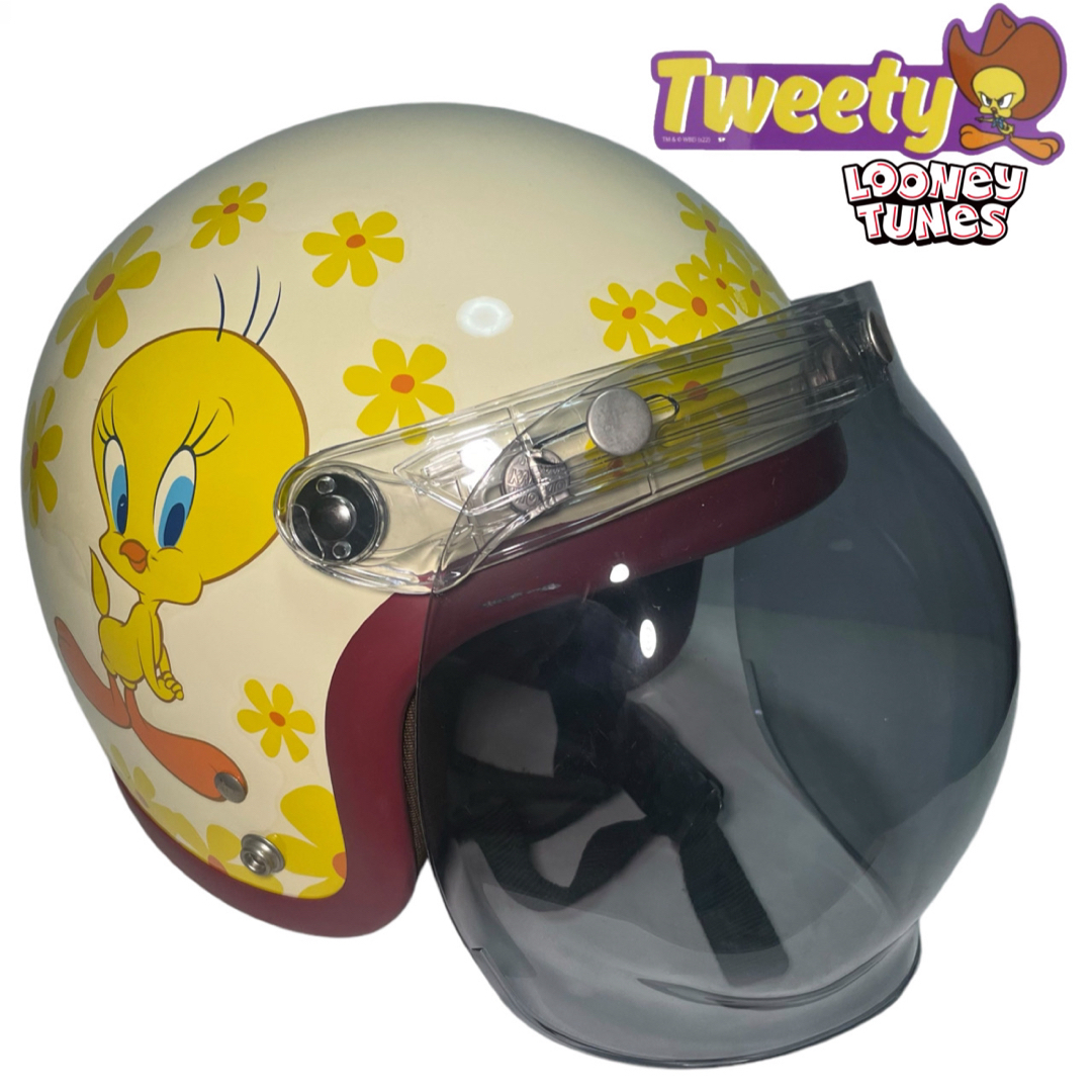 Tweety トゥイーティー ジェットヘルメット&シールドセットの Tweety トゥイーティー ジェットヘルメット&シールドセットの
