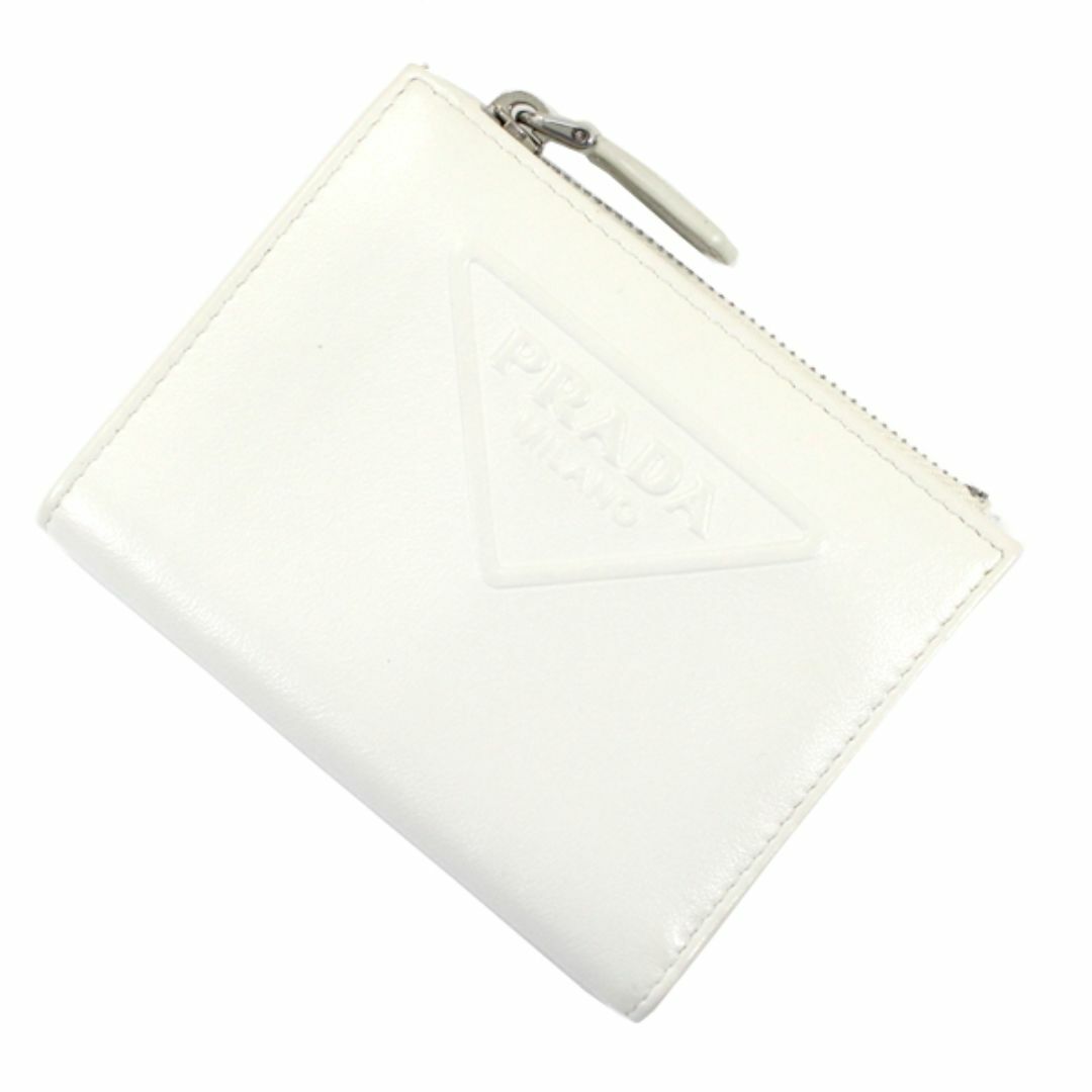 PRADA ブラックレザー 豪華 二つ折りカードケース PRADA ブラックレザー 豪華 二つ折りカードケース