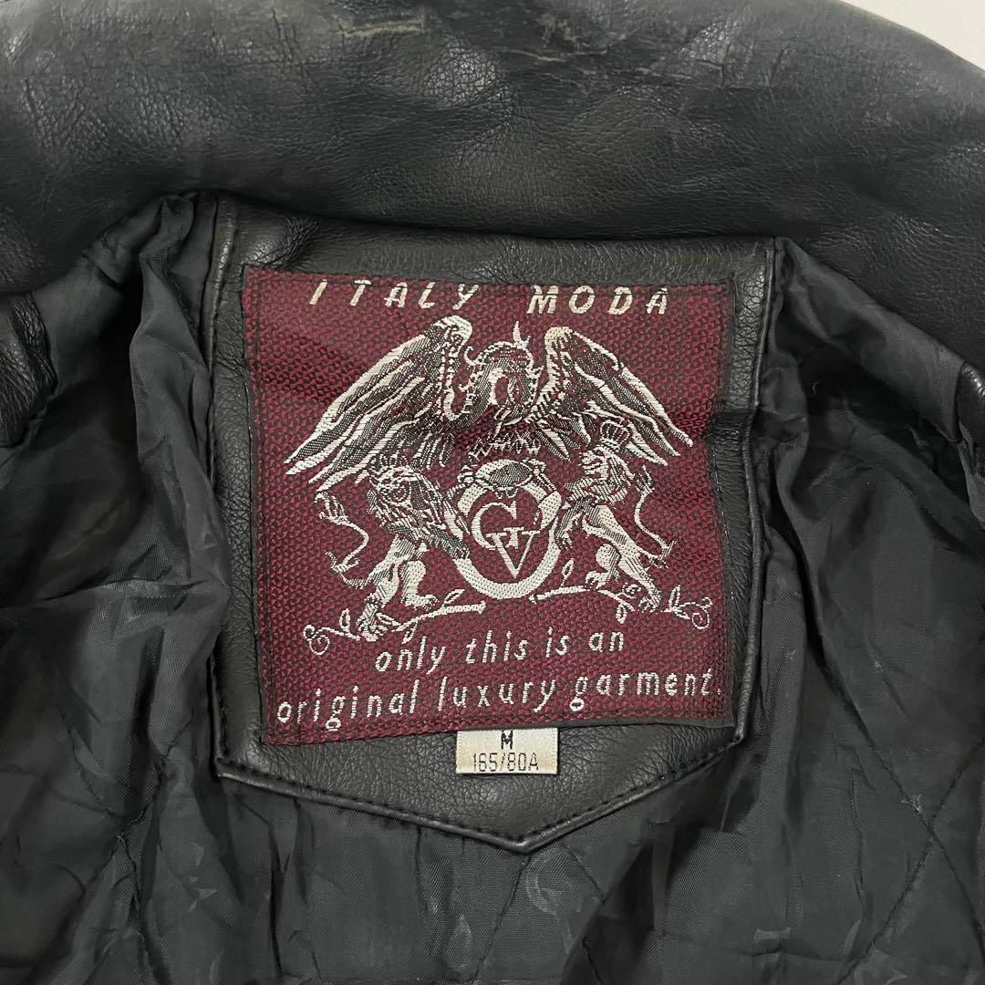 VINTAGE - 90s イタリア カーコート ジャケット レザー ブラック VINTAGE - 90s イタリア カーコート ジャケット レザー ブラック