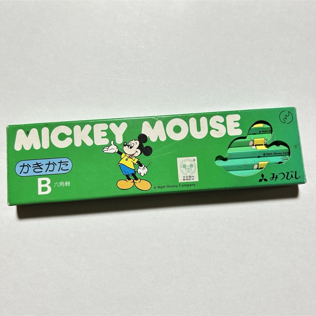 Disney - ディズニー レトロ B 三菱 六角鉛筆 ミッキー緑 Disney - ディズニー レトロ B 三菱 六角鉛筆 ミッキー緑
