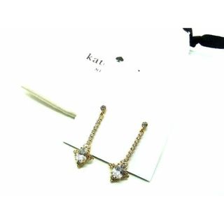 ケイトスペードニューヨーク(kate spade NEW YORK)の■美品■ kate spade ケイトスペード ラインストーン ピアス アクセサリー レディース ゴールド系 DF1188(その他)