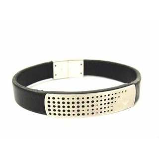 エンポリオアルマーニ(EMPORIO ARMANI)のEMPORIO ARMANI エンポリオアルマーニ レザー ブレスレット アクセサリー メンズ ゴールド系×シルバー系 DE9256(その他)