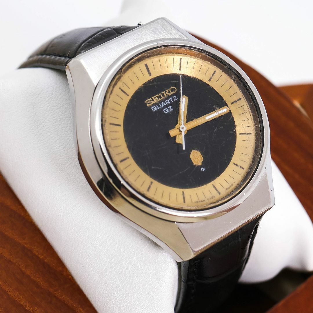 稼働 SEIKO 腕時計 純正ベルト ゴールド文字盤 新品電池 メンズ t 稼働 SEIKO 腕時計 純正ベルト ゴールド文字盤 新品電池 メンズ t