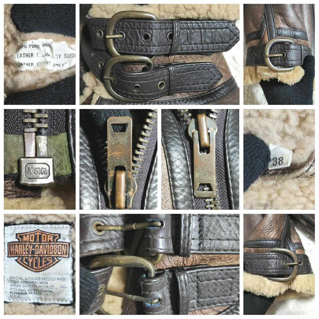 希少 90s HARLEY DAVIDSON B-3 ムートンフライトジャケット 希少 90s HARLEY DAVIDSON B-3 ムートンフライトジャケット