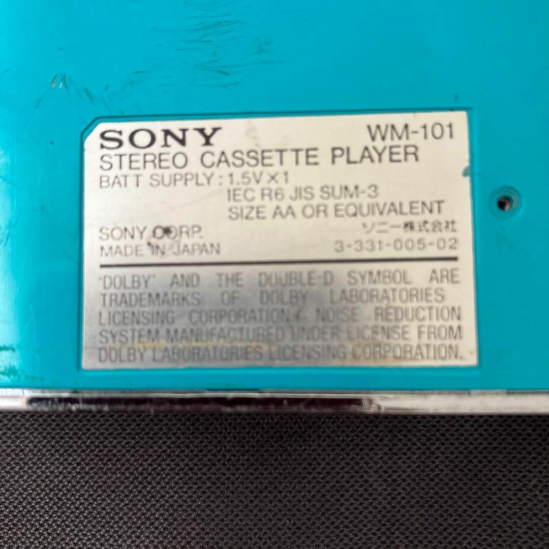 SONY WM-101 ウォークマン ステレオカセットプレーヤー 青 動作 SONY WM-101 ウォークマン ステレオカセットプレーヤー 青 動作