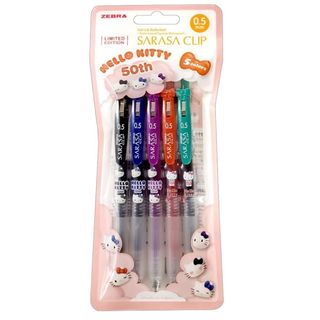 サラサクリップ　0.5mm ハローキティ　50周年記念デザイン　5色セット　新品(ペン/マーカー)