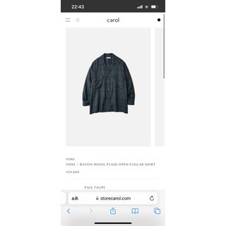 YOKE - RAYON WOOL PLAID OPEN COLLAR SHIRTの通販|ラクマ YOKE - RAYON WOOL PLAID OPEN COLLAR SHIRTの通販|ラクマ