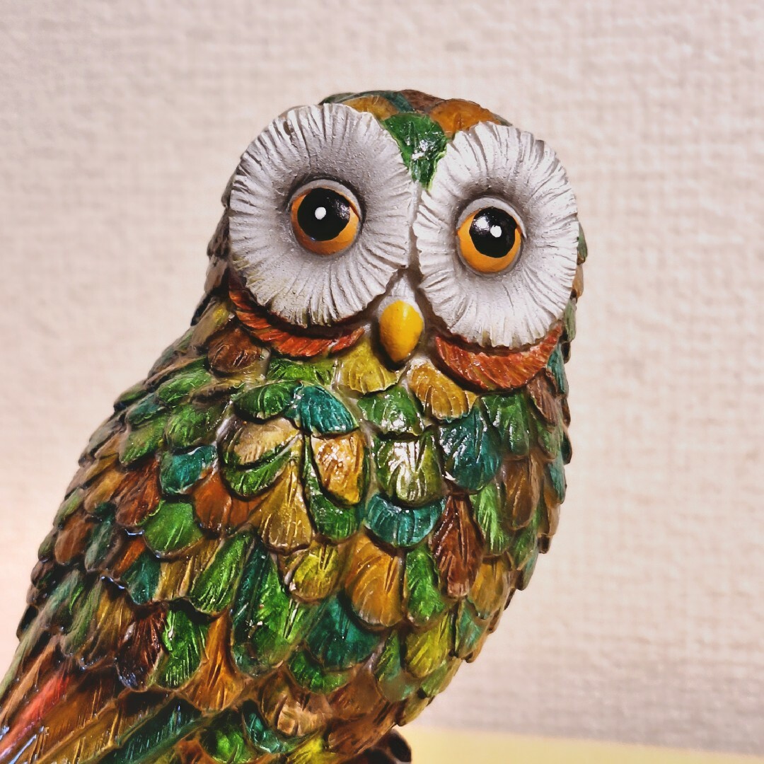 フクロウ 置物 グリーン 縁起物 新品 ギフト 梟 オブジェ フクロウ 置物 グリーン 縁起物 新品 ギフト 梟 オブジェ
