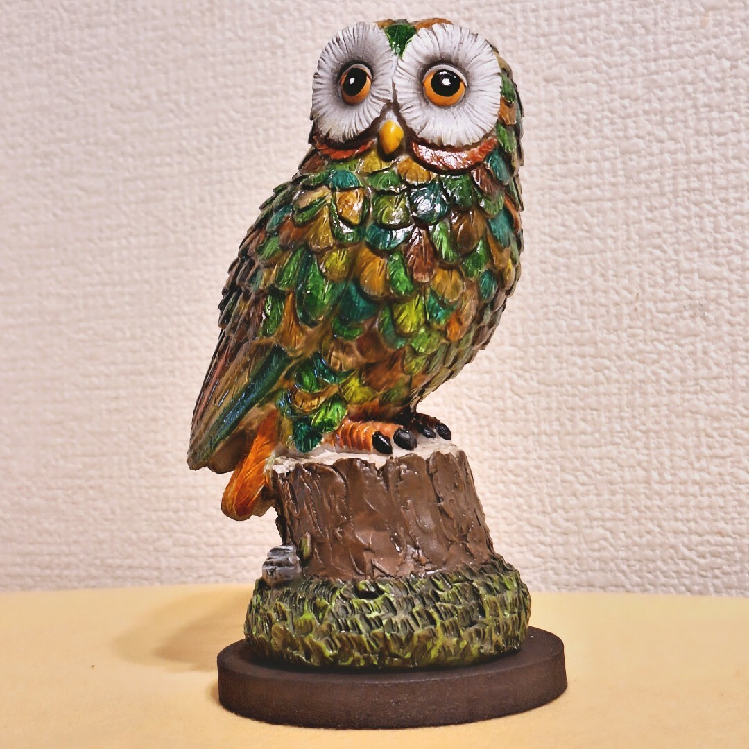 フクロウ 置物 グリーン 縁起物 新品 ギフト 梟 オブジェ フクロウ 置物 グリーン 縁起物 新品 ギフト 梟 オブジェ