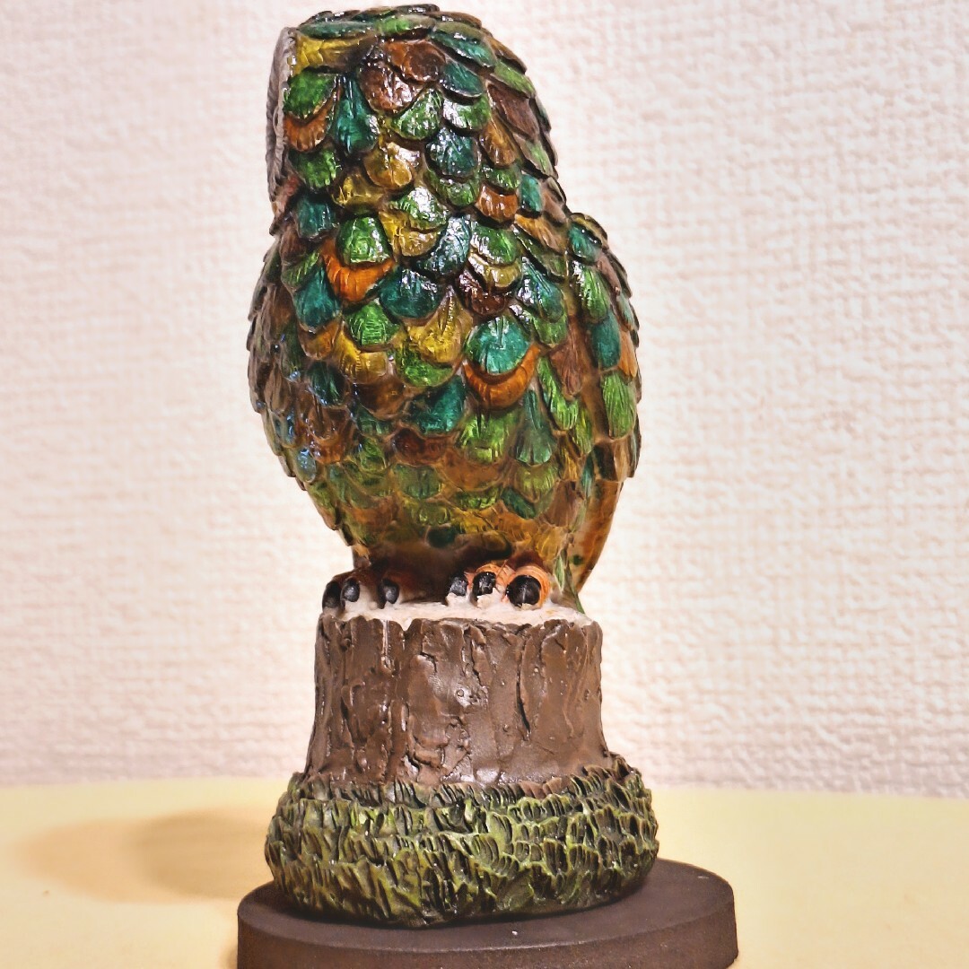 フクロウ 置物 グリーン 縁起物 新品 ギフト 梟 オブジェ フクロウ 置物 グリーン 縁起物 新品 ギフト 梟 オブジェ