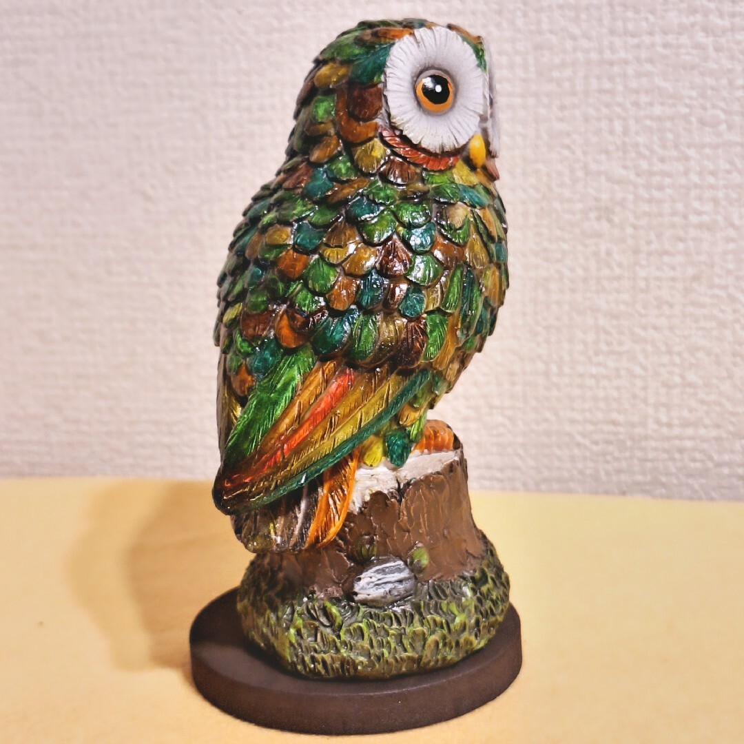 フクロウ 置物 グリーン 縁起物 新品 ギフト 梟 オブジェ フクロウ 置物 グリーン 縁起物 新品 ギフト 梟 オブジェ