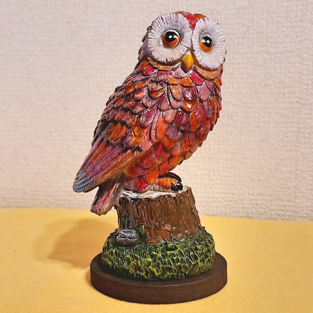 フクロウ 置物 レッド 縁起物 新品 ギフト 梟 オブジェ ふくろう フクロウ 置物 レッド 縁起物 新品 ギフト 梟 オブジェ ふくろう