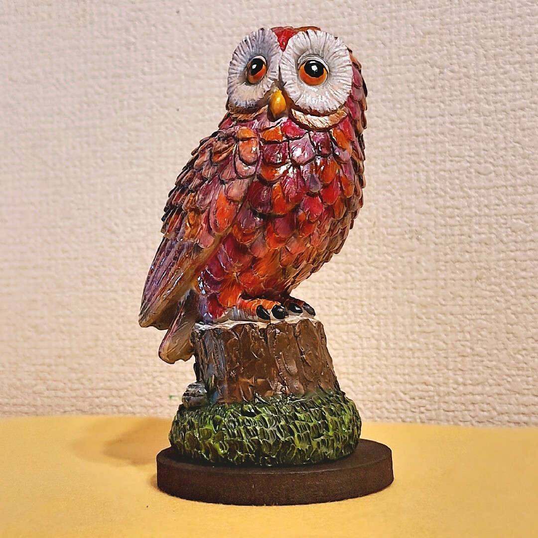 フクロウ 置物 レッド 縁起物 新品 ギフト 梟 オブジェ ふくろう フクロウ 置物 レッド 縁起物 新品 ギフト 梟 オブジェ ふくろう