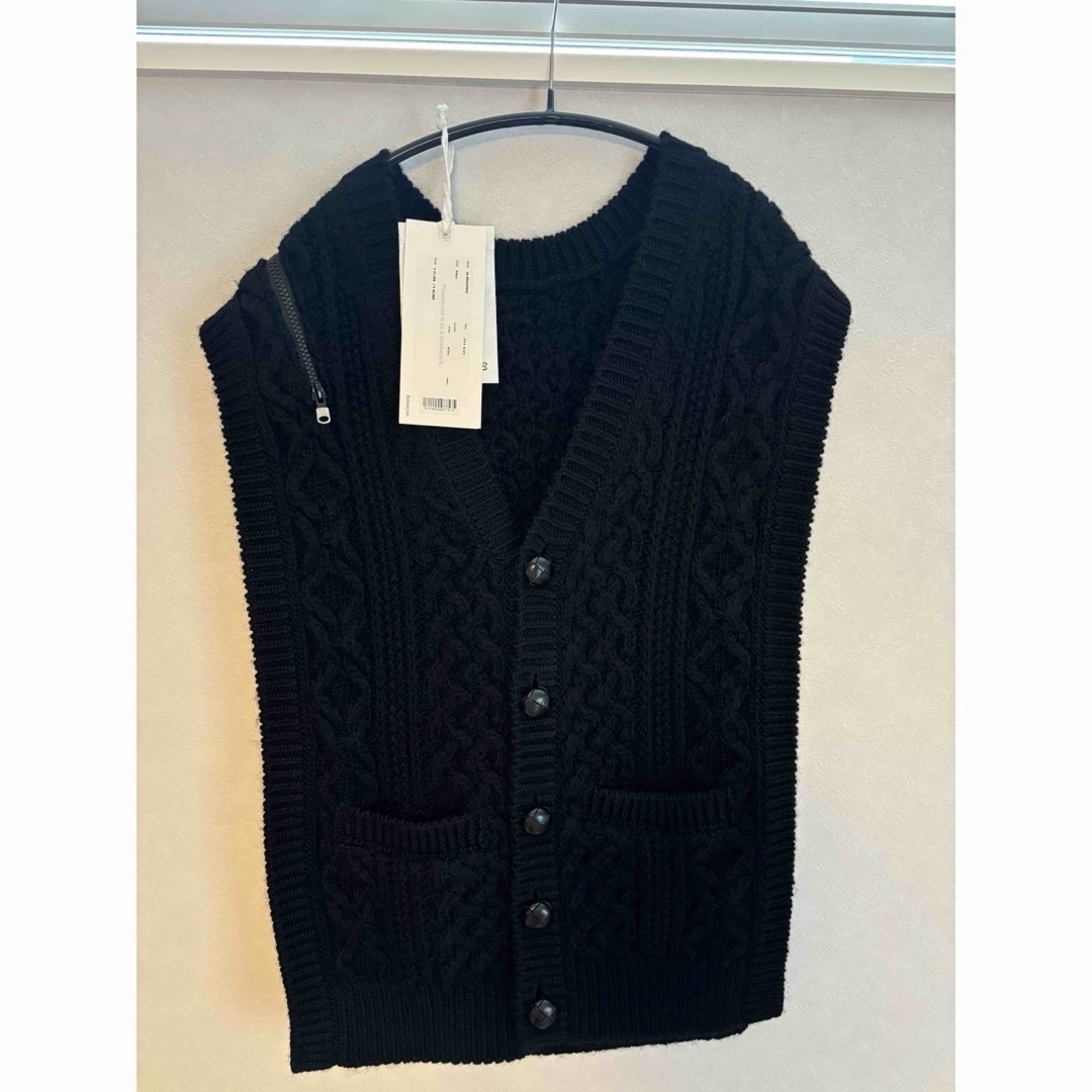 soloist ベスト double zip reverse aran vest メンズ soloist ベスト double zip reverse aran vest メンズ