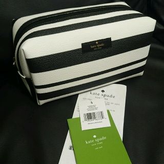 ケイトスペードニューヨーク(kate spade new york)の2016年冬モデル 日本未発売 確実本物 新品 白×黒 ポーチ ケイトスペード(ポーチ)