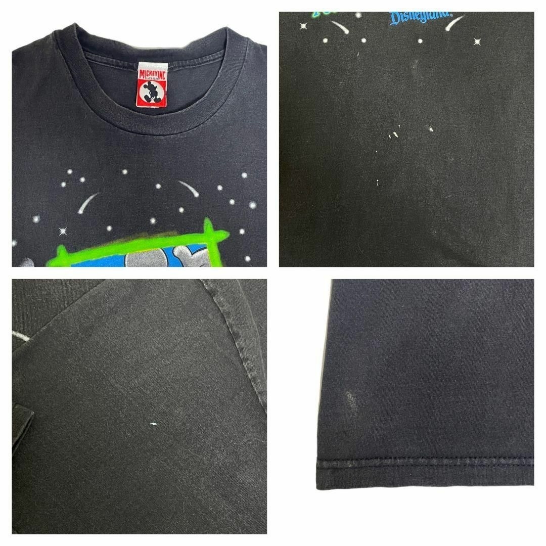 Disney - 【墨黒】90s トゥモローランド ミッキー Tシャツ 2XL Disney - 【墨黒】90s トゥモローランド ミッキー Tシャツ 2XL