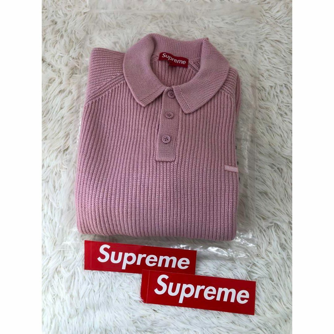 Supreme - ○Supreme Small Box Polo Sweater pink XLの通販 by Supreme - ○Supreme Small Box Polo Sweater pink XLの通販 by