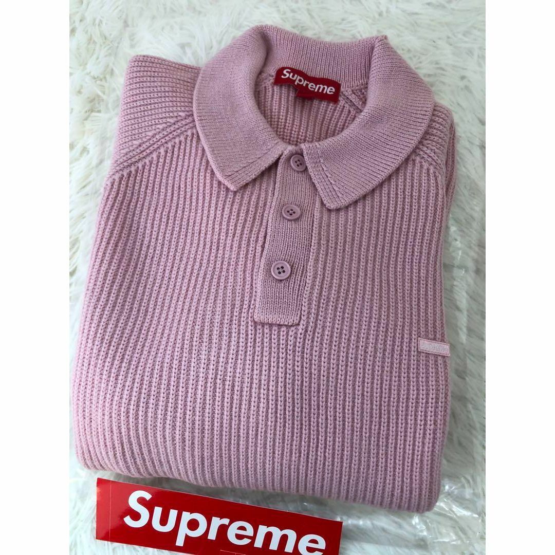Supreme - ○Supreme Small Box Polo Sweater pink XLの通販 by Supreme - ○Supreme Small Box Polo Sweater pink XLの通販 by