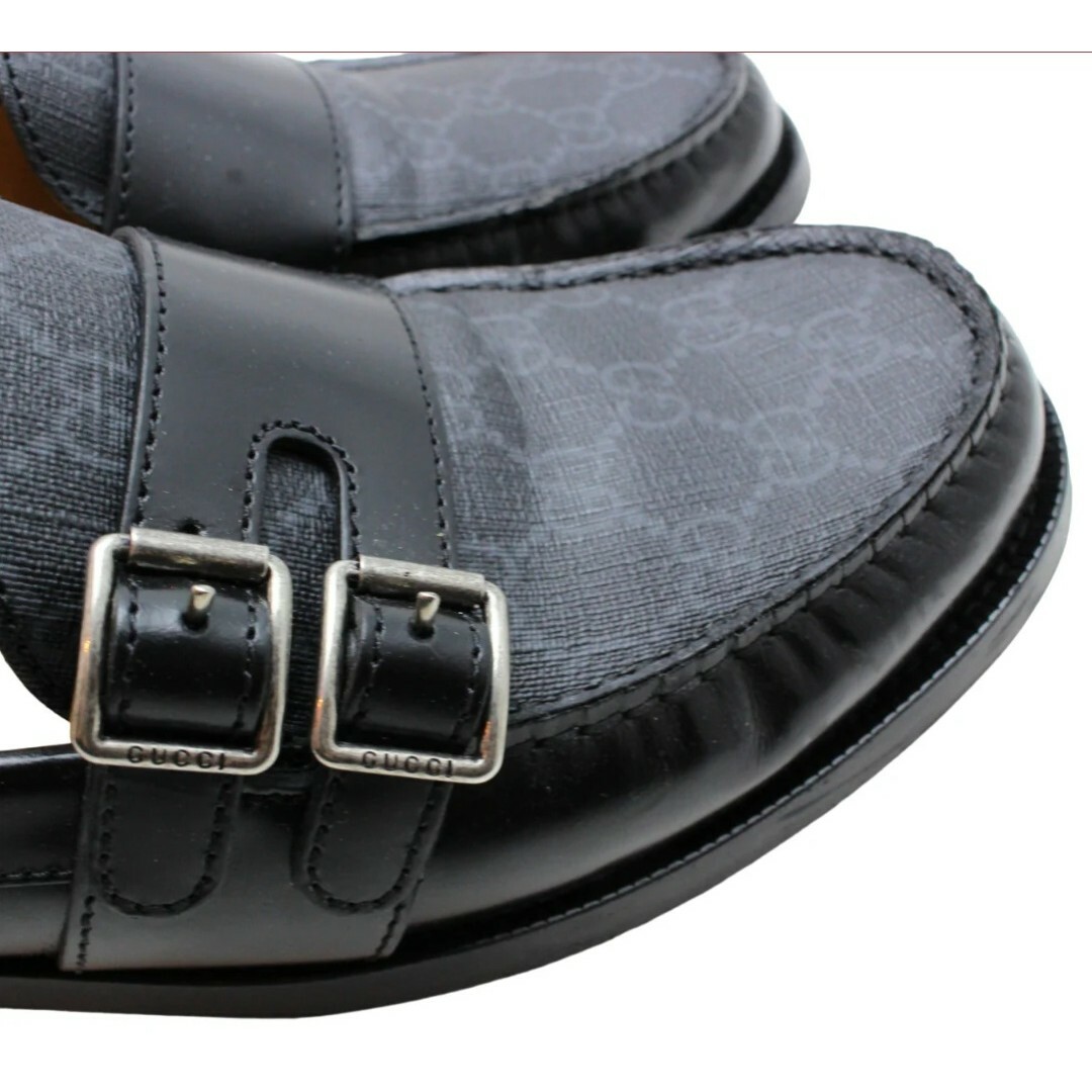 GUCCI - 入手困難 GUCCI グッチ レザーローファー GG柄 サイズ GUCCI - 入手困難 GUCCI グッチ レザーローファー GG柄 サイズ