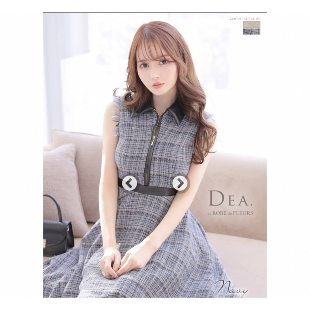 DEA. by ROBE de FLEURS ドレス ネイビー DEA. by ROBE de FLEURS ドレス ネイビー