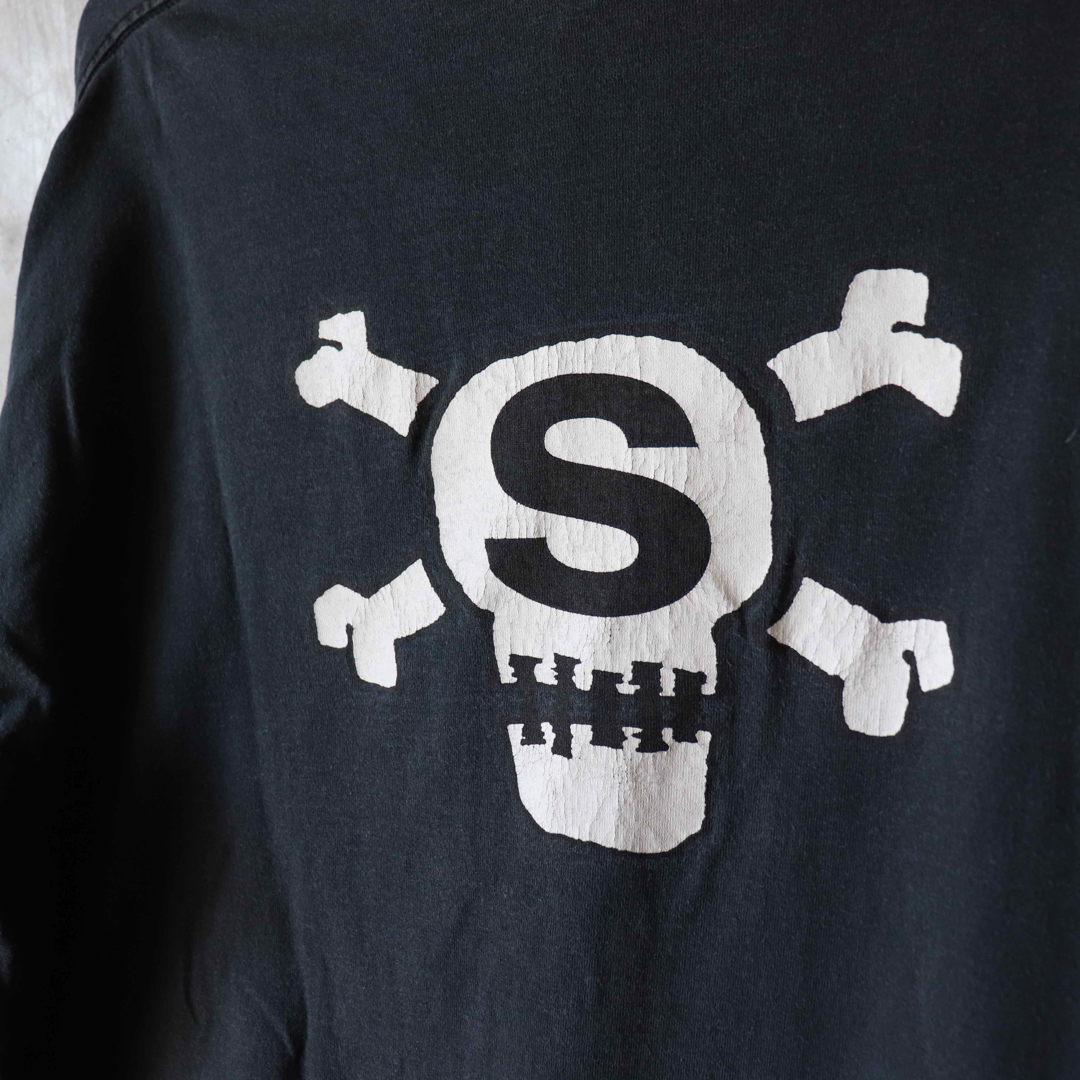 80s stussy 黒タグ 長袖Tシャツ スカル USA ロンT 80s stussy 黒タグ 長袖Tシャツ スカル USA ロンT